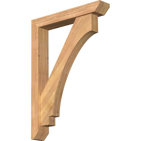 Ekena Millwork Imperial Slat Smooth Bracket w/ Offset Brace, Western Red Cedar, 5 1/2"W x 32"D x 44"H BKT0604X32X44IMP06SWR